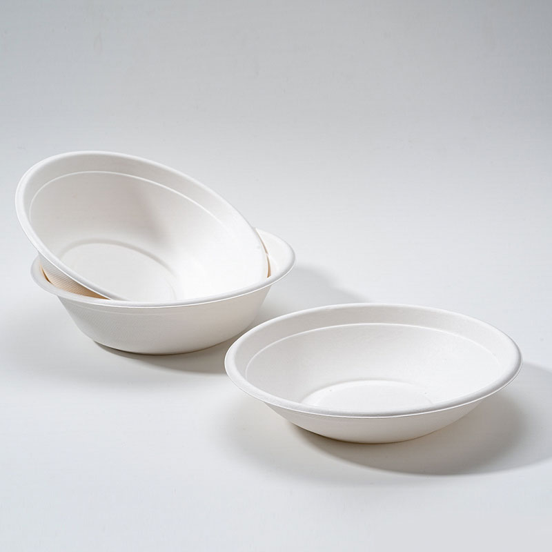 Bagasse Lurus Sided Bowl kanggo Deli Salad
