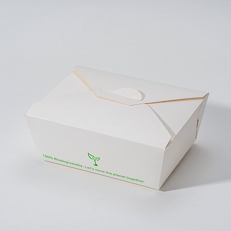 PLA Diantrekake Paper Box kanggo Meal Prep Delivery